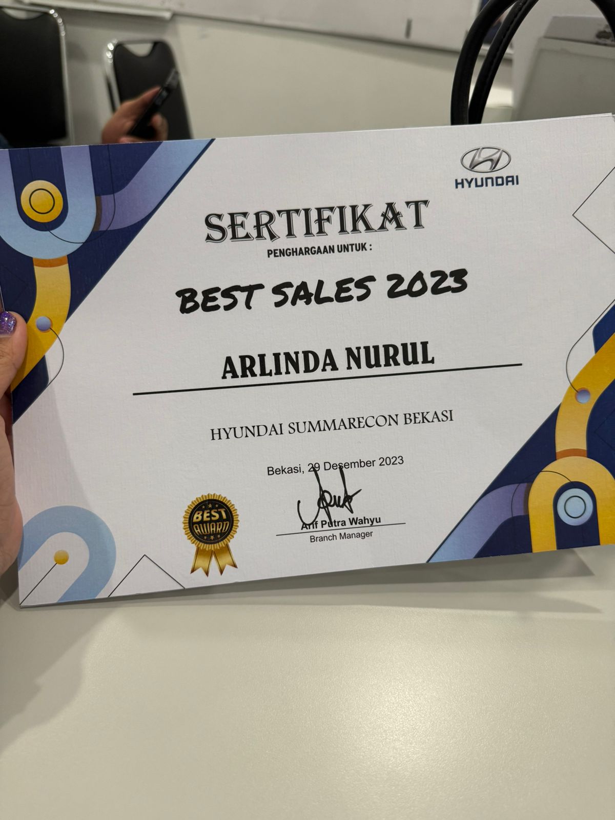 Sertifikat Best Sales 2023