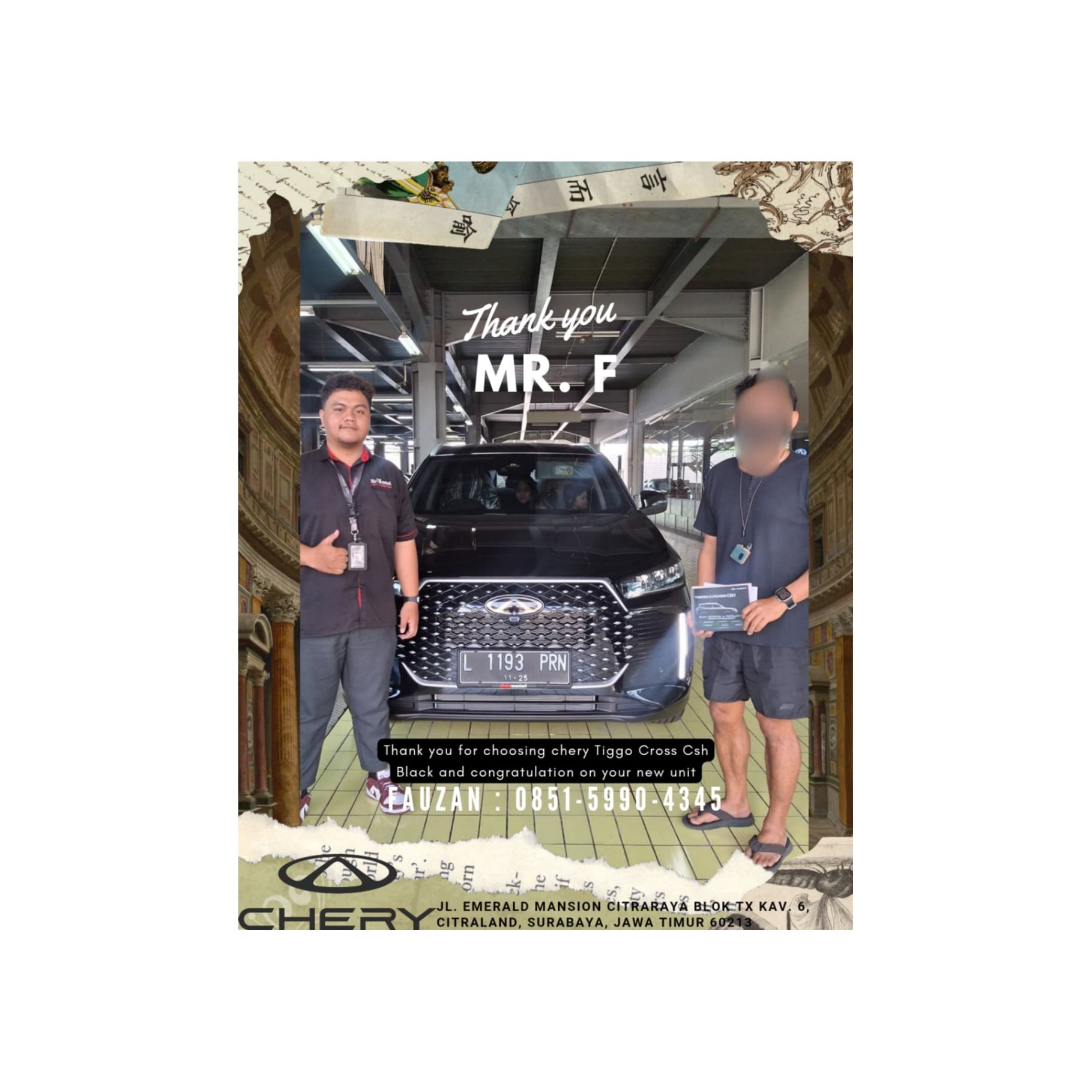 Serah terima unit cherry tiggo cros