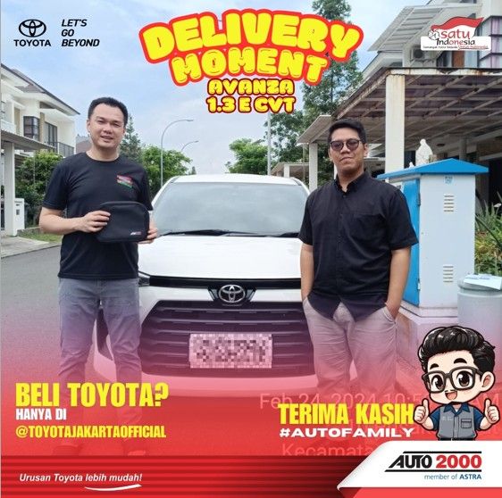 Delivery Mobil Toyota, Thanks mas A