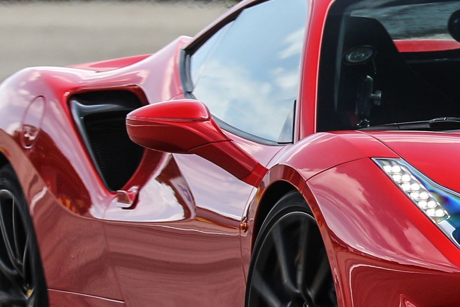 Ferrari 488 Pista Drivers Side Mirror Front Angle