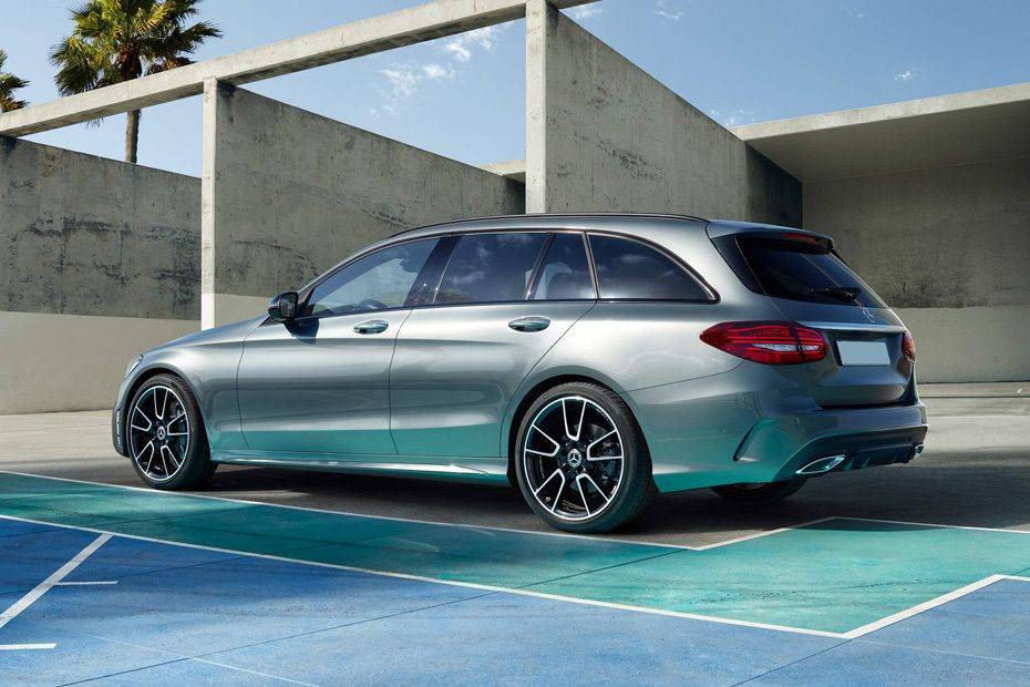 Rear Cross Side View of Mercedes Benz C-Class Estate Rear Cross Side View of Mercedes Benz C-Class Estate