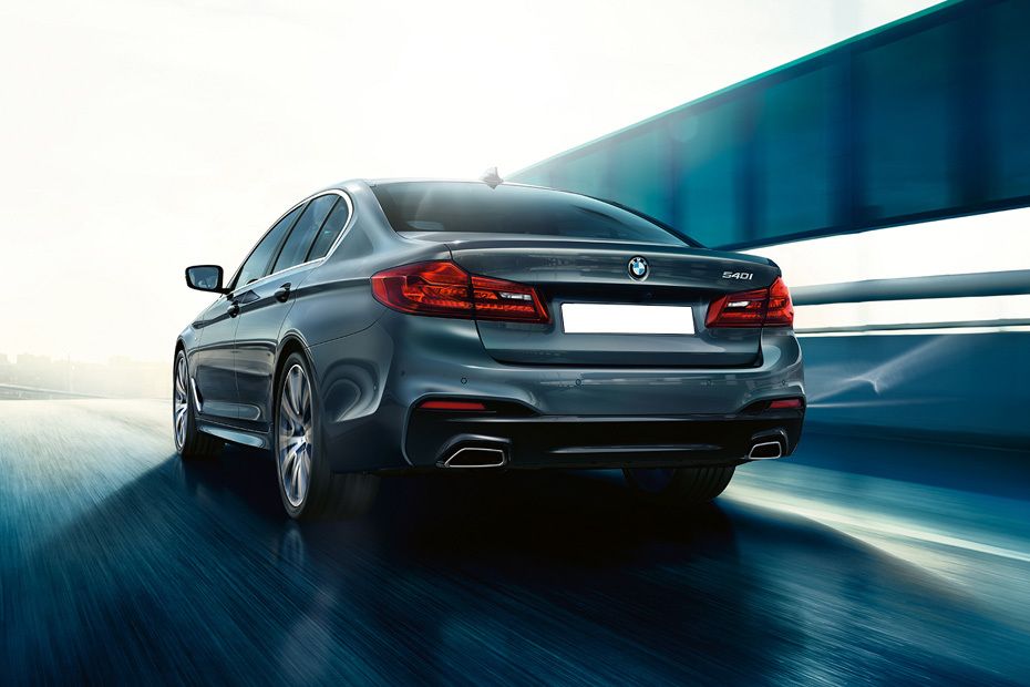 Rear Cross Side View of BMW 5 Series Sedan Rear Cross Side View of BMW 5 Series Sedan