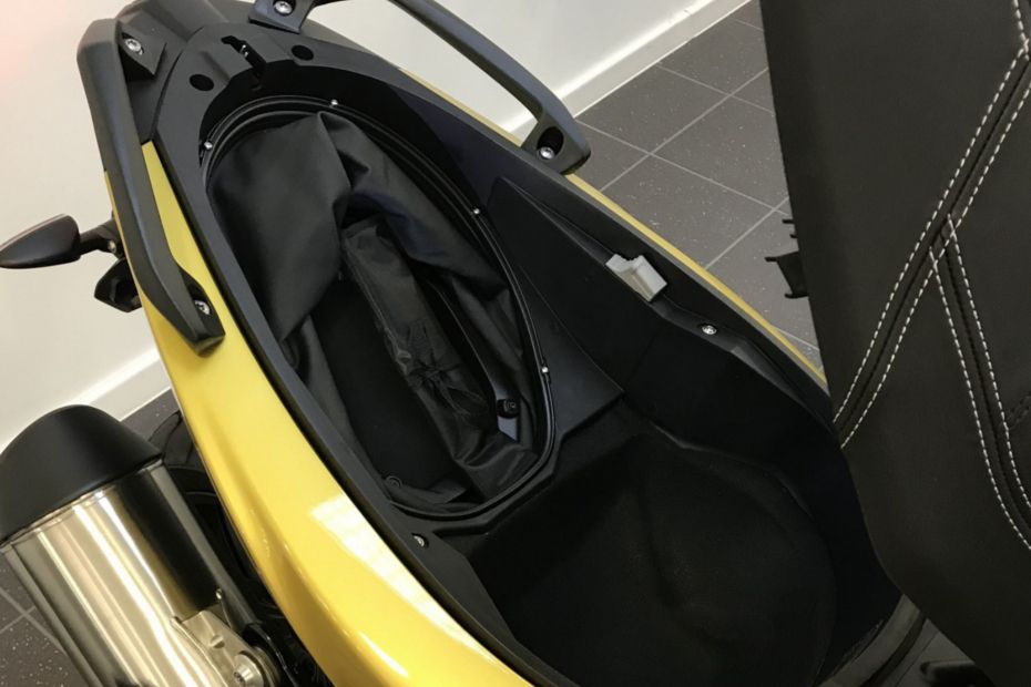 BMW C 650 Sport Seat Storage Side View BMW C 650 Sport Seat Storage Side View