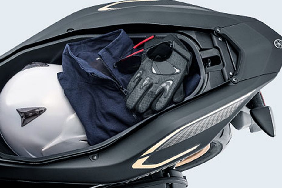 Yamaha Aerox 155VVA Seat Storage Side View Yamaha Aerox 155VVA Seat Storage Side View