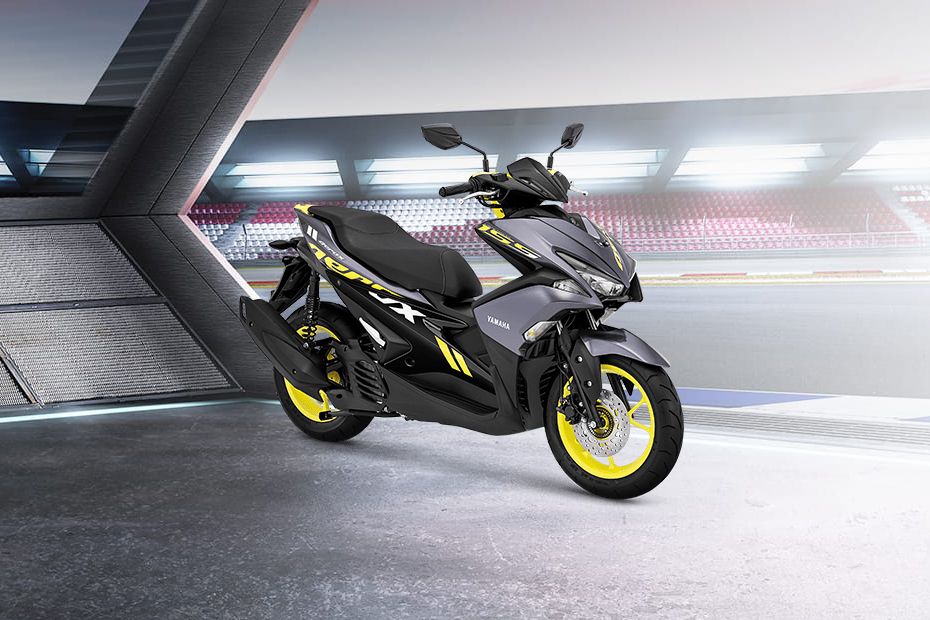 Yamaha Aerox 155VVA Slant Rear View Full Image Yamaha Aerox 155VVA Slant Rear View Full Image