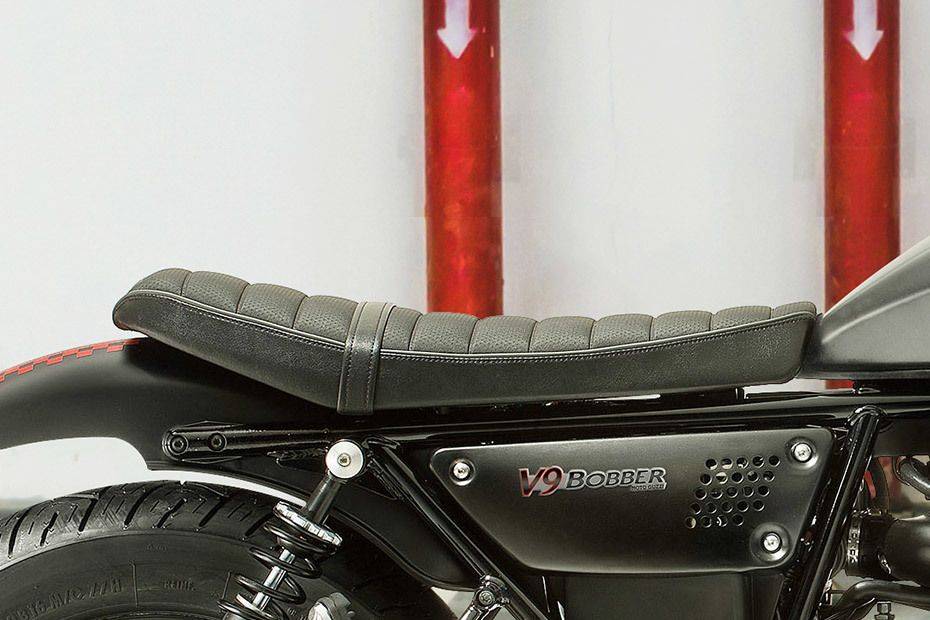 Moto Guzzi V9 Bobber Rider Seat View Moto Guzzi V9 Bobber Rider Seat View