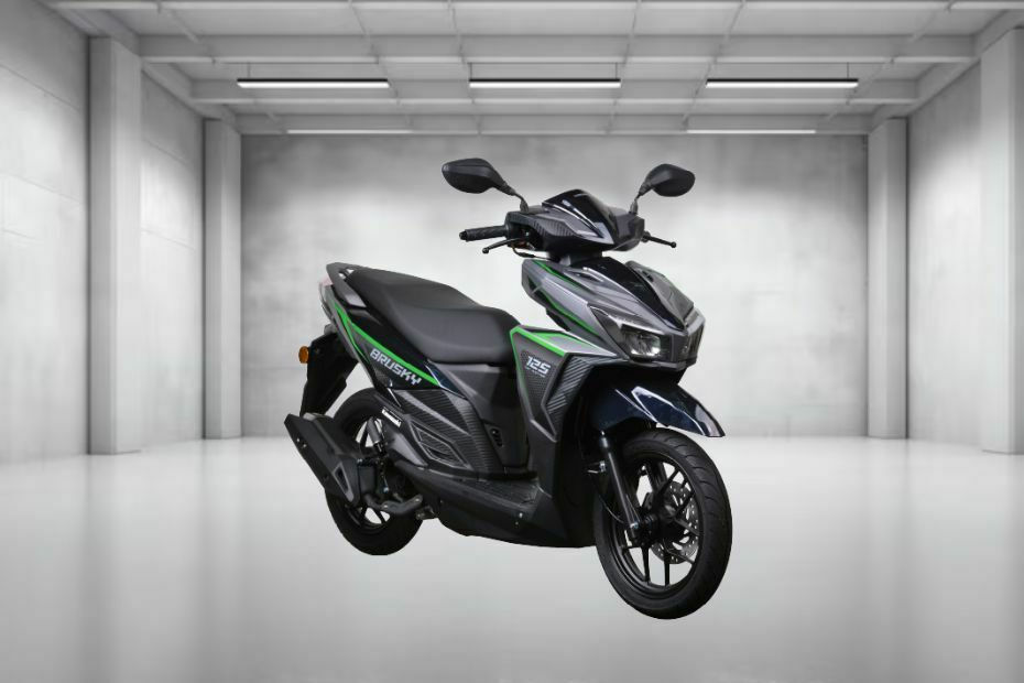 Tampak depan serong Kawasaki Brusky 125