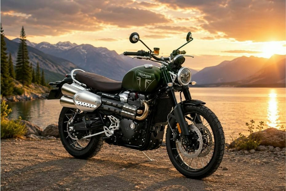 Tampak depan serong Triumph Scrambler 1200 Tampak depan serong Triumph Scrambler 1200