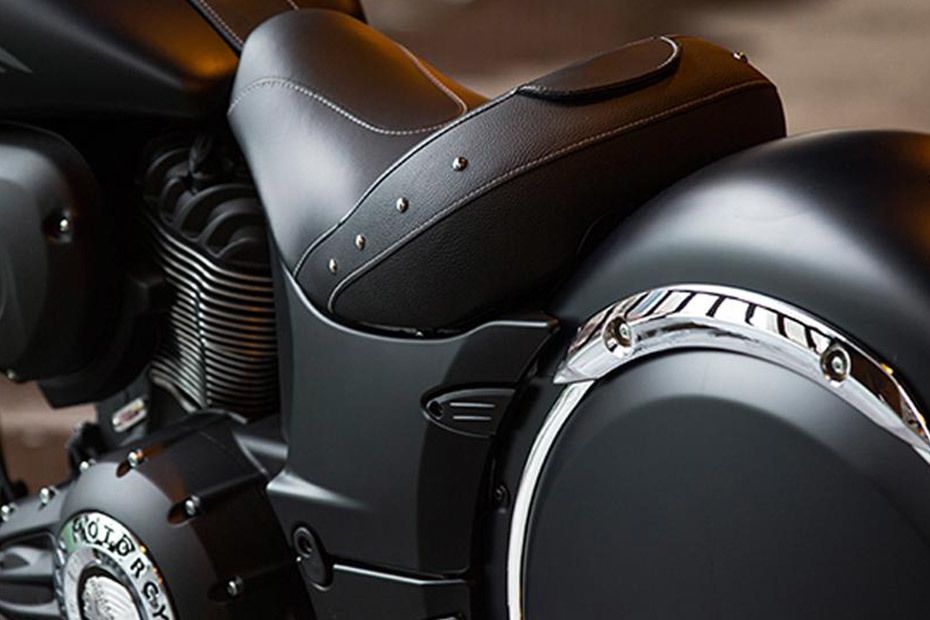 Indian Chief Dark Horse Rider Seat View