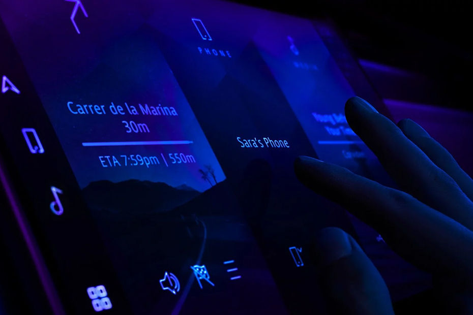 F PACE touch screen