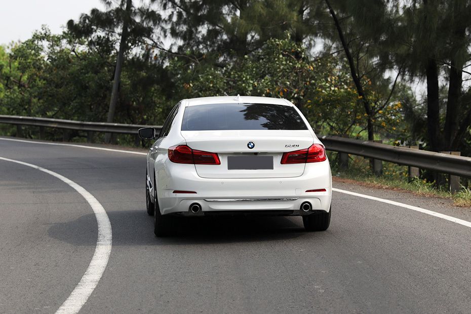 Full Rear View of BMW 5 Series Sedan Full Rear View of BMW 5 Series Sedan