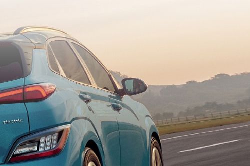 Hyundai Kona Electric Drivers Side Mirror Rear Angle