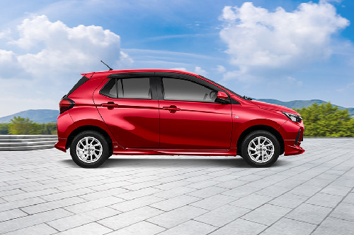 Tampak depan medum angle Agya