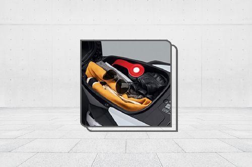 Tampak samping ruang bagasi Honda Beat (2016-2019)