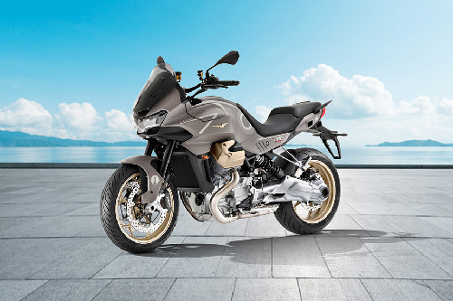Tampak depan serong Tampak depan serong Moto Guzzi V100 Mandello