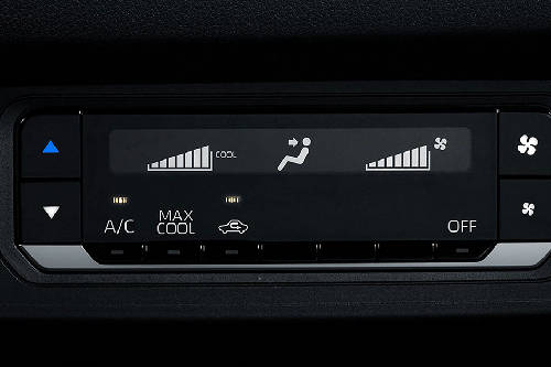 Front AC Controls of Toyota Agya